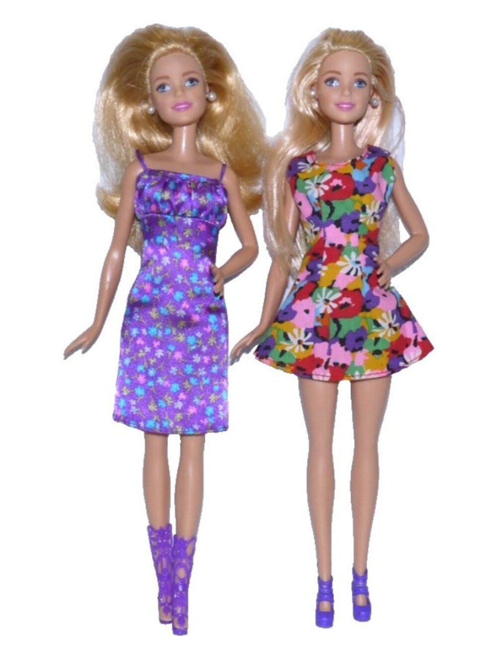 Set of two Barbie dolls marked 2013 on head & 2015 on body Mattel